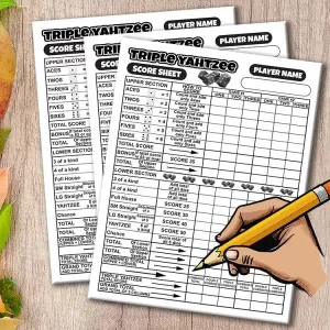 Triple Yahtzee Score Sheet