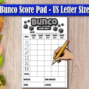 Bunco Game Scoresheets