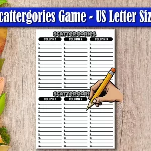 Scattergories Replacement Sheets