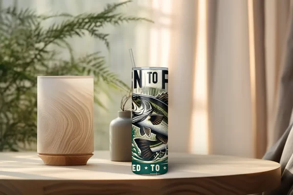 Fishing-themed PNG wrap for sublimation on 20oz skinny tumblers