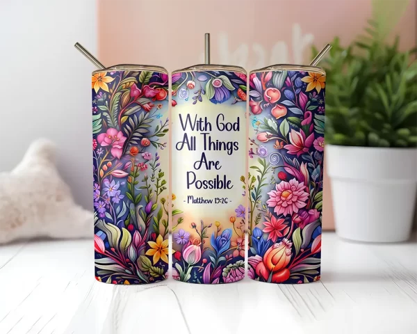 Faith-Based 20oz Sublimation Wrap โ Bible Quote