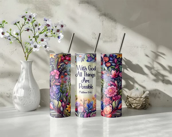 Inspirational Scripture Tumbler Wrap โ Religious Design
