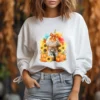 Rustic farmhouse fall sublimation PNG design with pumpkin spice latte, plaid bow, pumpkins, and sunflower accents
