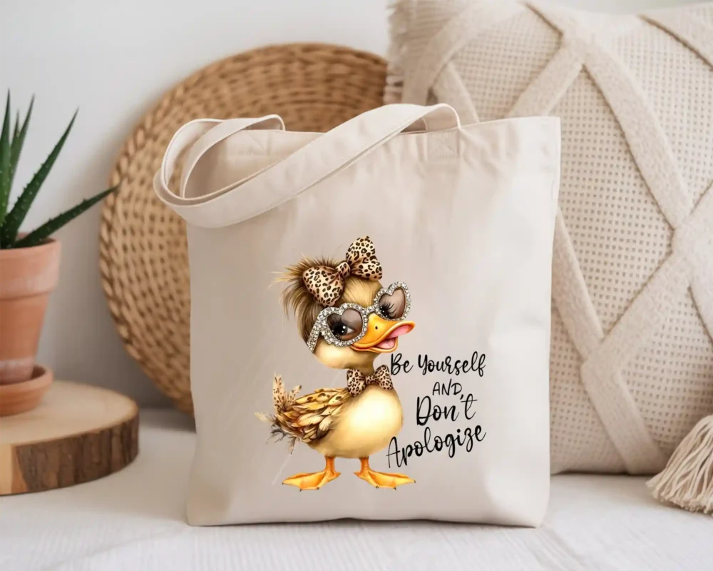 Tote bag featuring Be Yourself PNG sublimation design