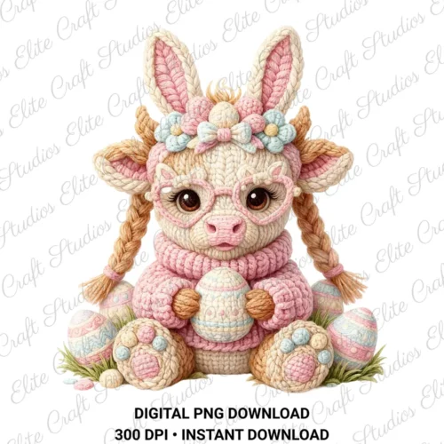 Easter Cow Digital PNG Download