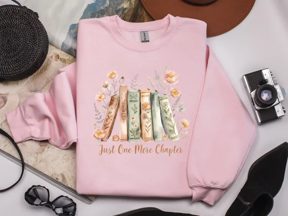 Just one more chapter png book lover apparel