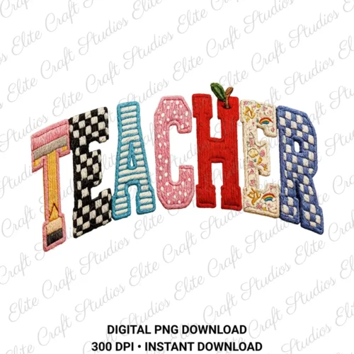 Latch Hook Teacher Digital PNG Download