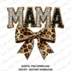 Leopard Bling Mama Digital PNG Download