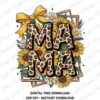 Mama leopard print Digital PNG Download