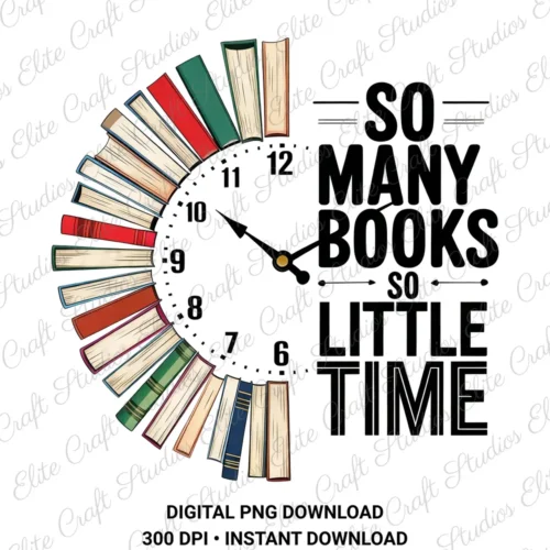 So Many Books Digital PNG Download