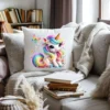 Cute unicorn sublimation design pillow design with butterflies