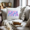 Decorative pillow with a chunky paint style MAMA design