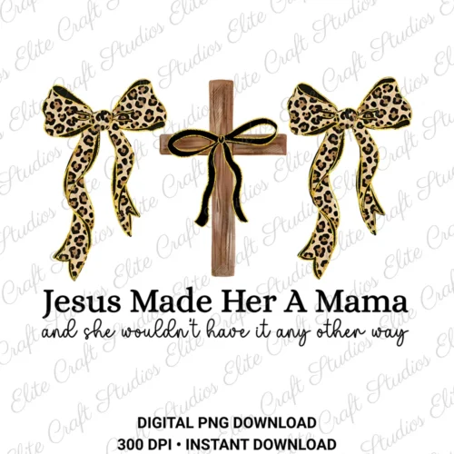 Coquette Christian Mama Digital PNG Download