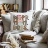 Decorative pillow with a leopard mama png motherhood print