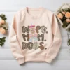 Mom Wife Boss PNG printed on a blush color sweatshirt