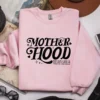 Mother Hood PNG Download featured on a light pink sweatshirt